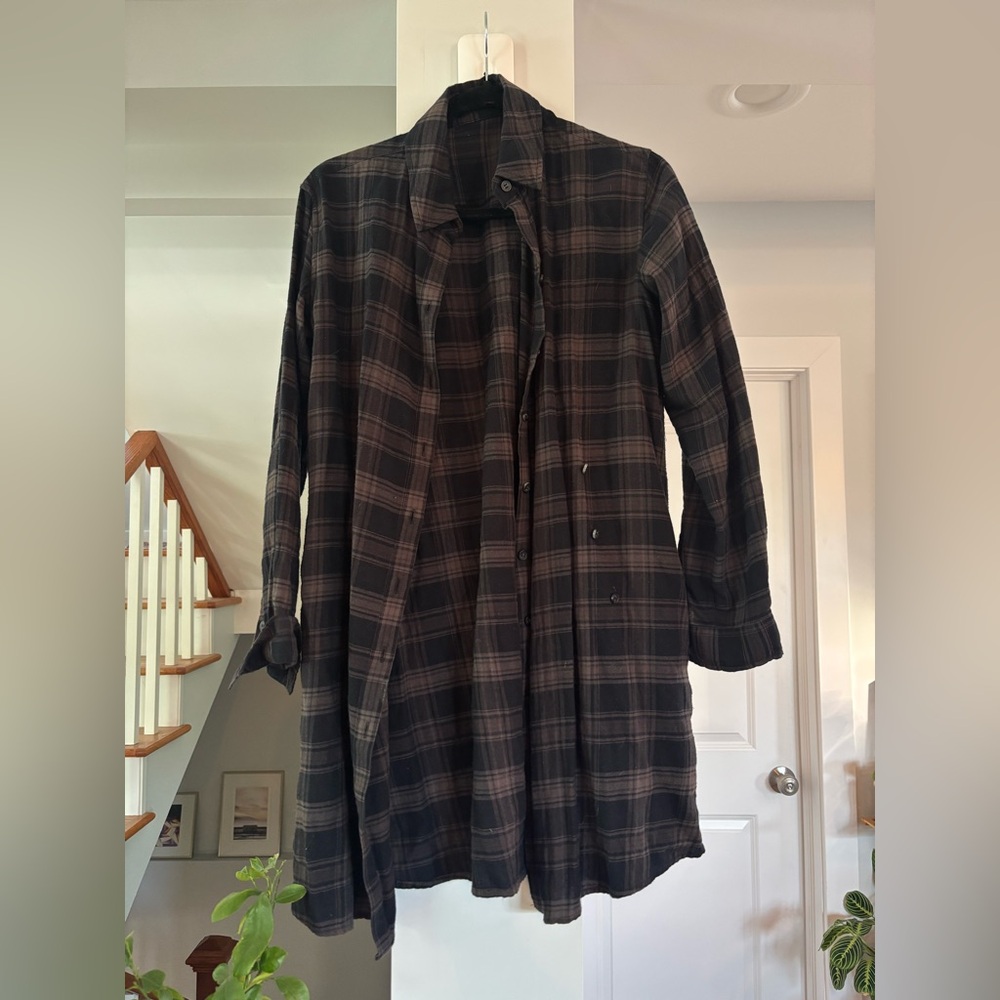 All Saints Black and Gray Flannel - Size 4